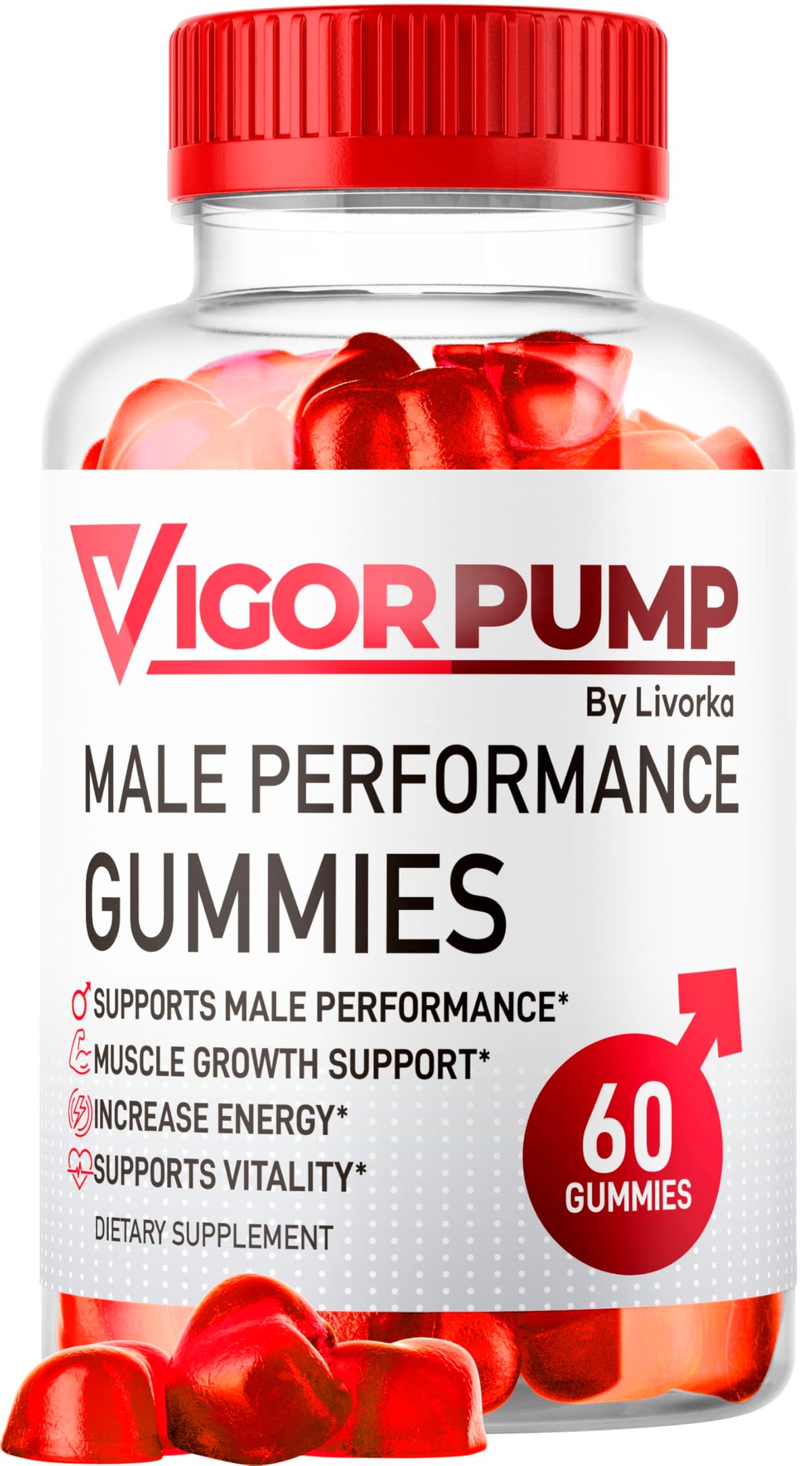Livorka Vigor Pump Gummies bottle for a convenient daily routine.
