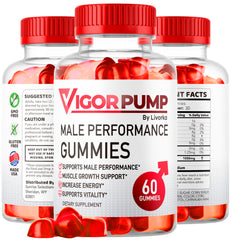 Livorka Vigor Pump Gummies serving suggestion with water.