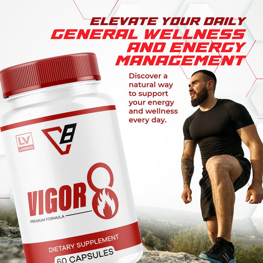 LIVORKA Vigor 8 bottle back with usage details for informed planning