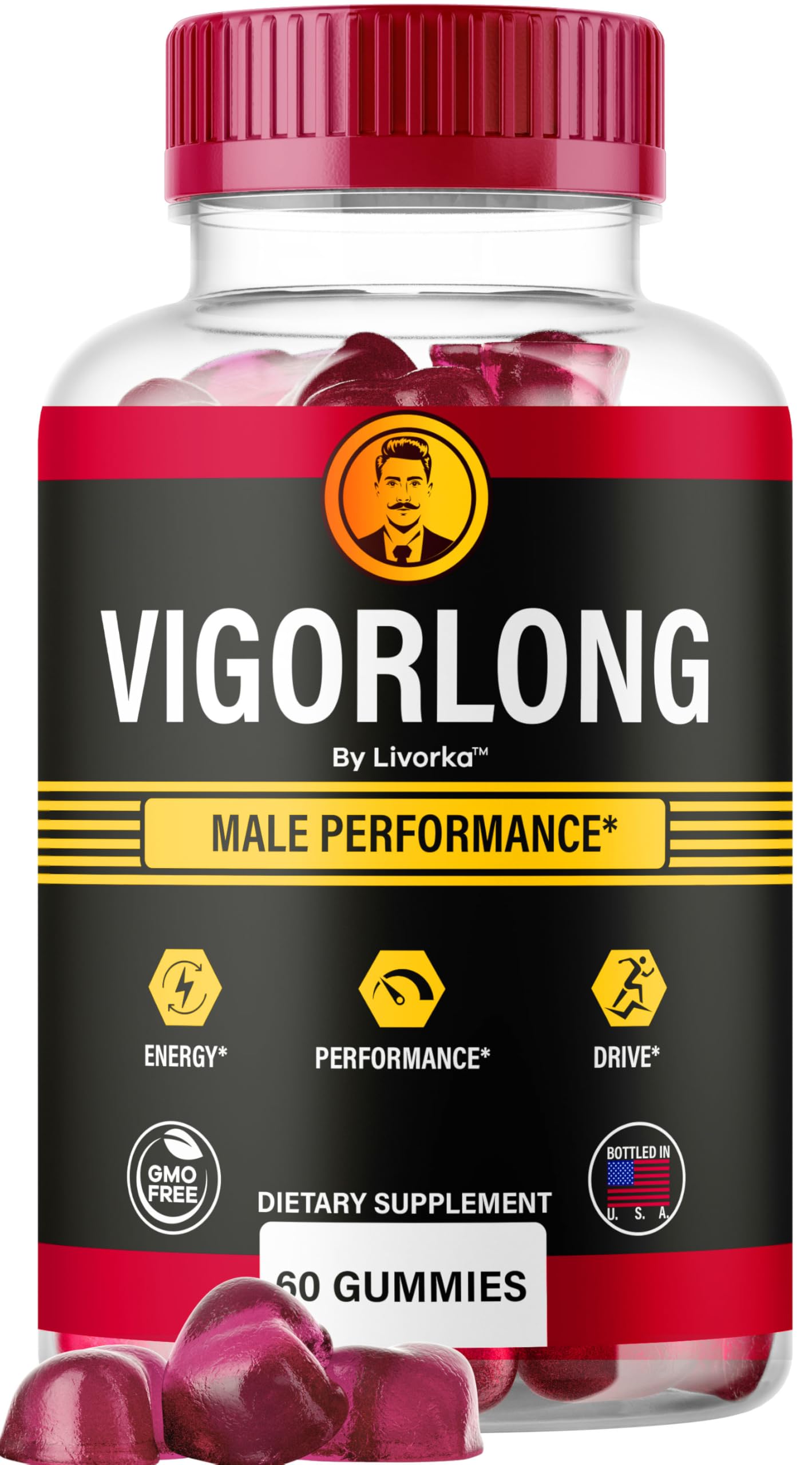LIVORKA Vigorlong bottle pour for easy daily energy support.