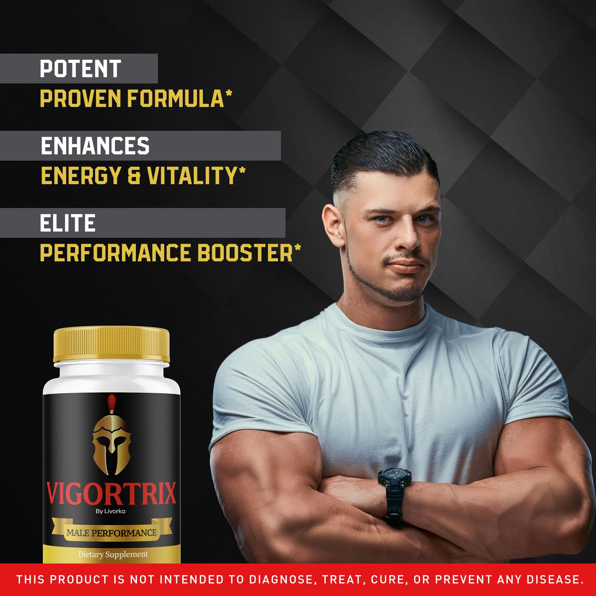 LIVORKA Vigortrix pack 3-months display emphasizing long-term use value.