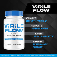 LIVORKA Virile Flow capsules close-up showing easy-to-swallow form