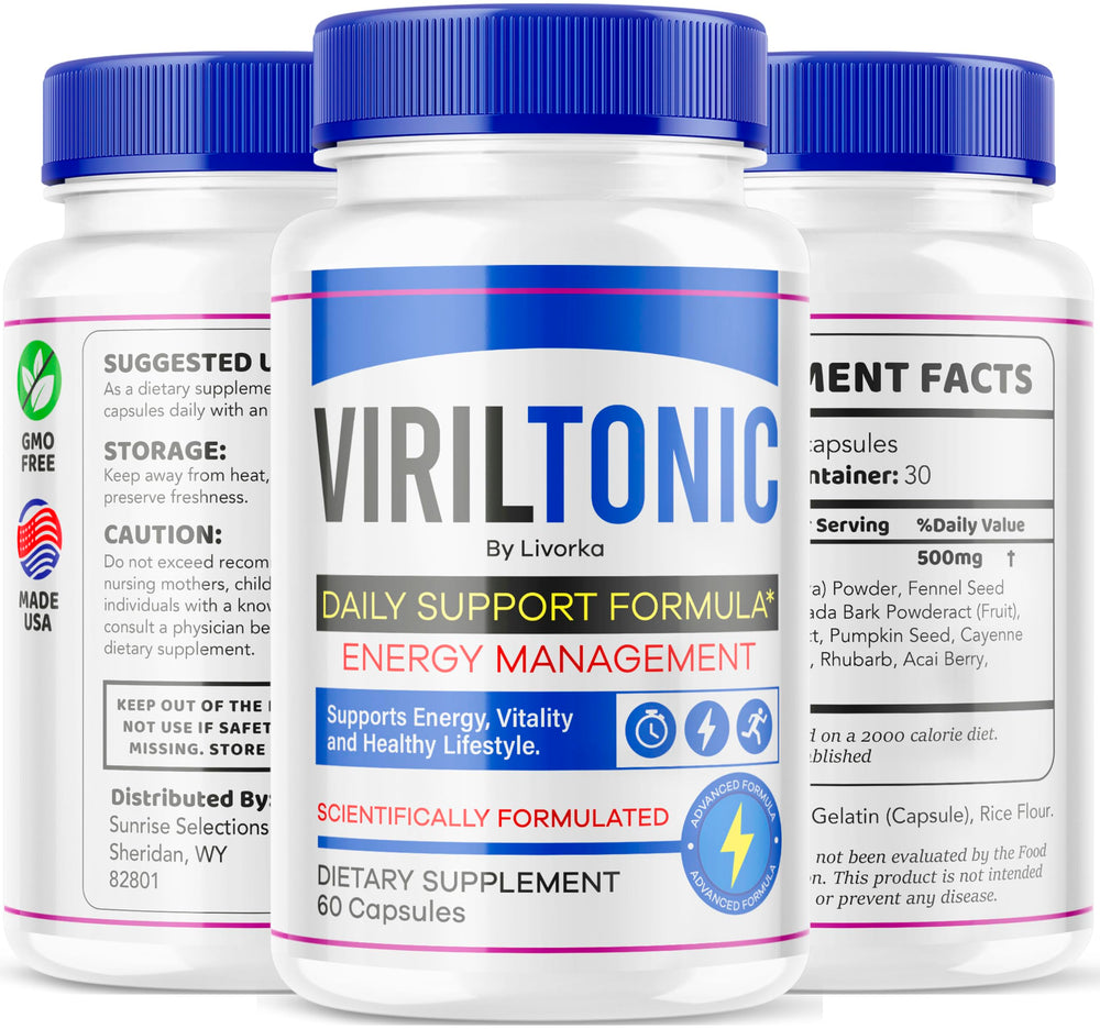 LIVORKA Viriltonic daily dose setup on a clean surface.