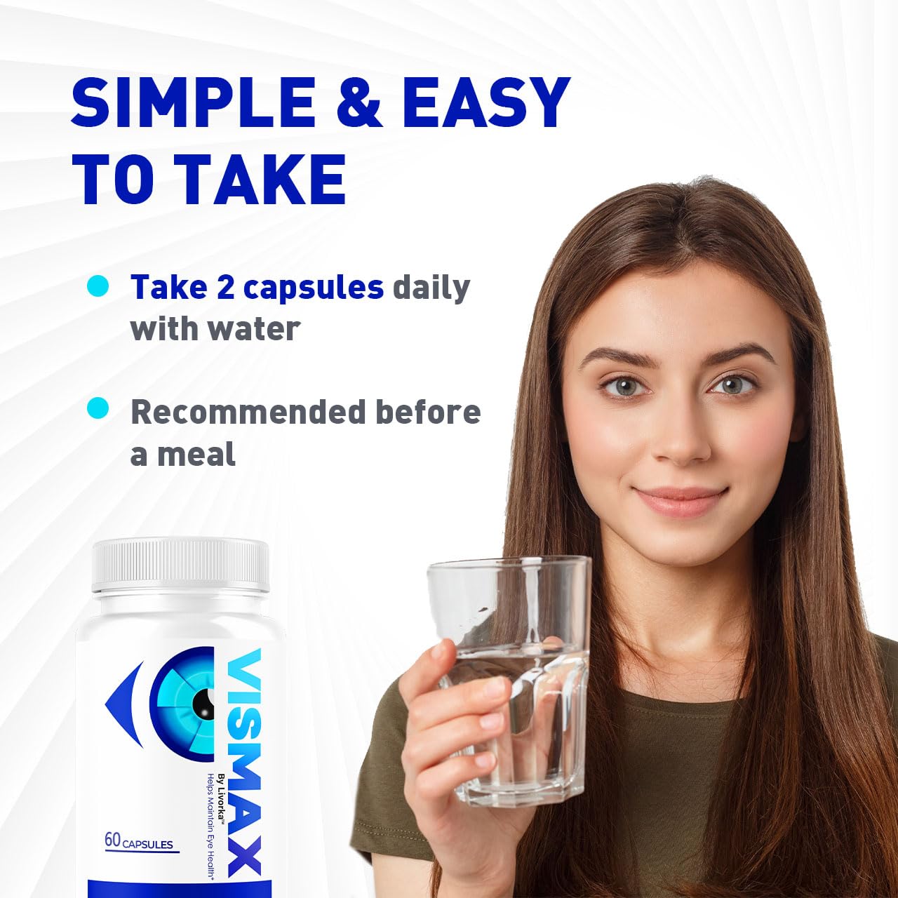 LIVORKA VisMax 3-pack display signals value and ongoing wellness support.