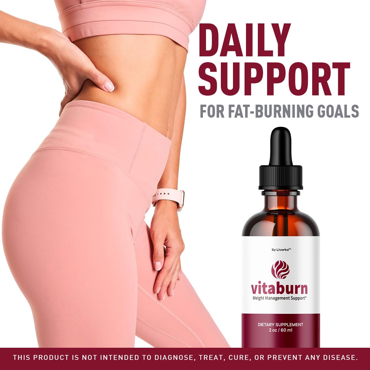 LIVORKA Vitaburn ingredients label highlights plant-based components.