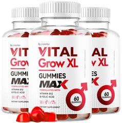 LIVORKA Vital Grow XL gummies bottle front view for daily energy support