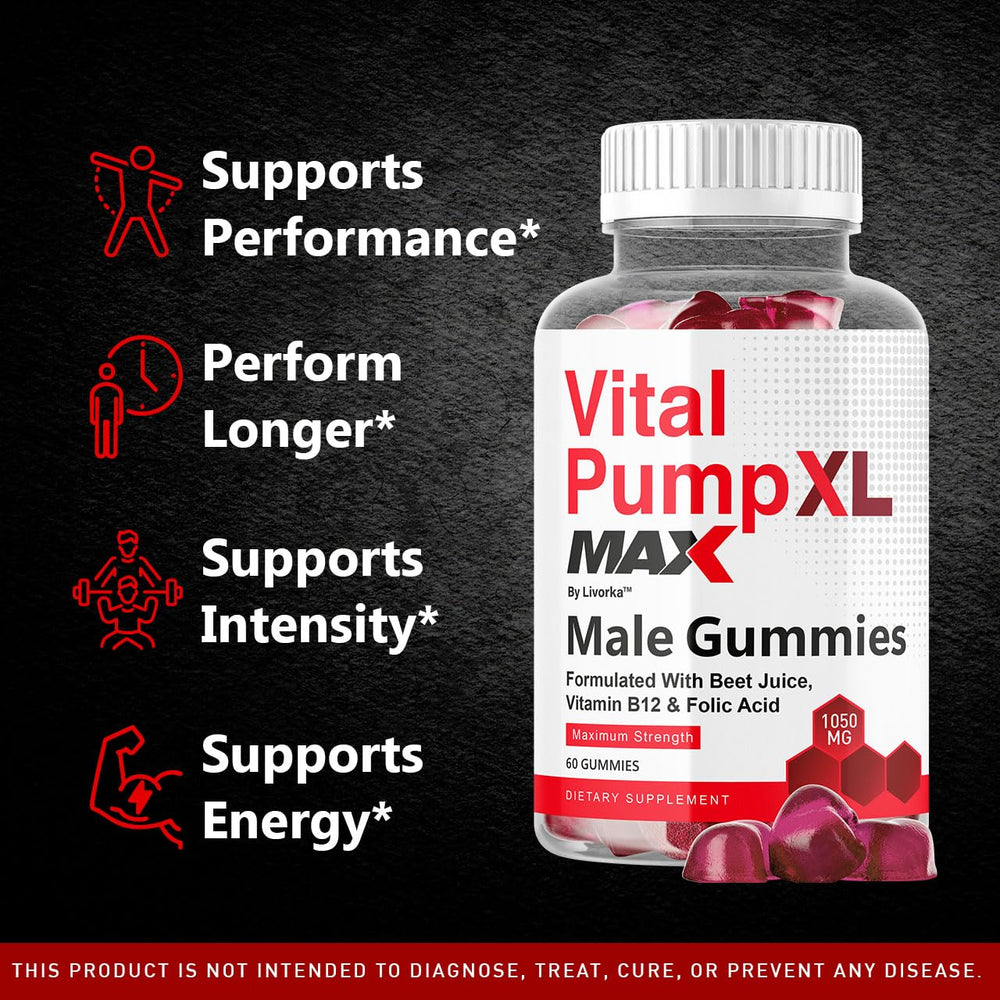 LIVORKA Vital Pump XL Max bottle back lists ingredients for everyday vitality