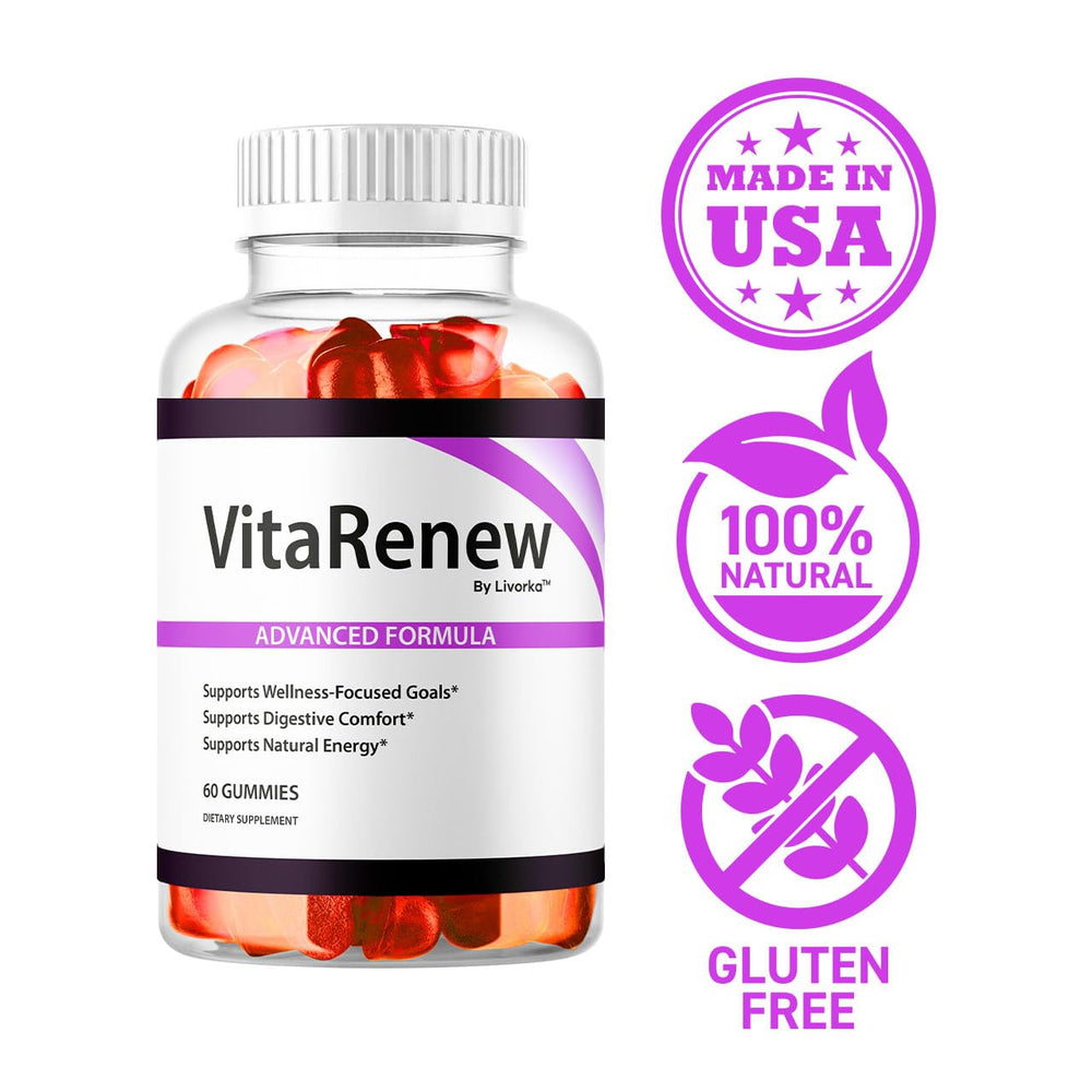 Retail shelf display of VitaRenew Gummies with clear labeling