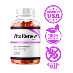 Retail shelf display of VitaRenew Gummies with clear labeling