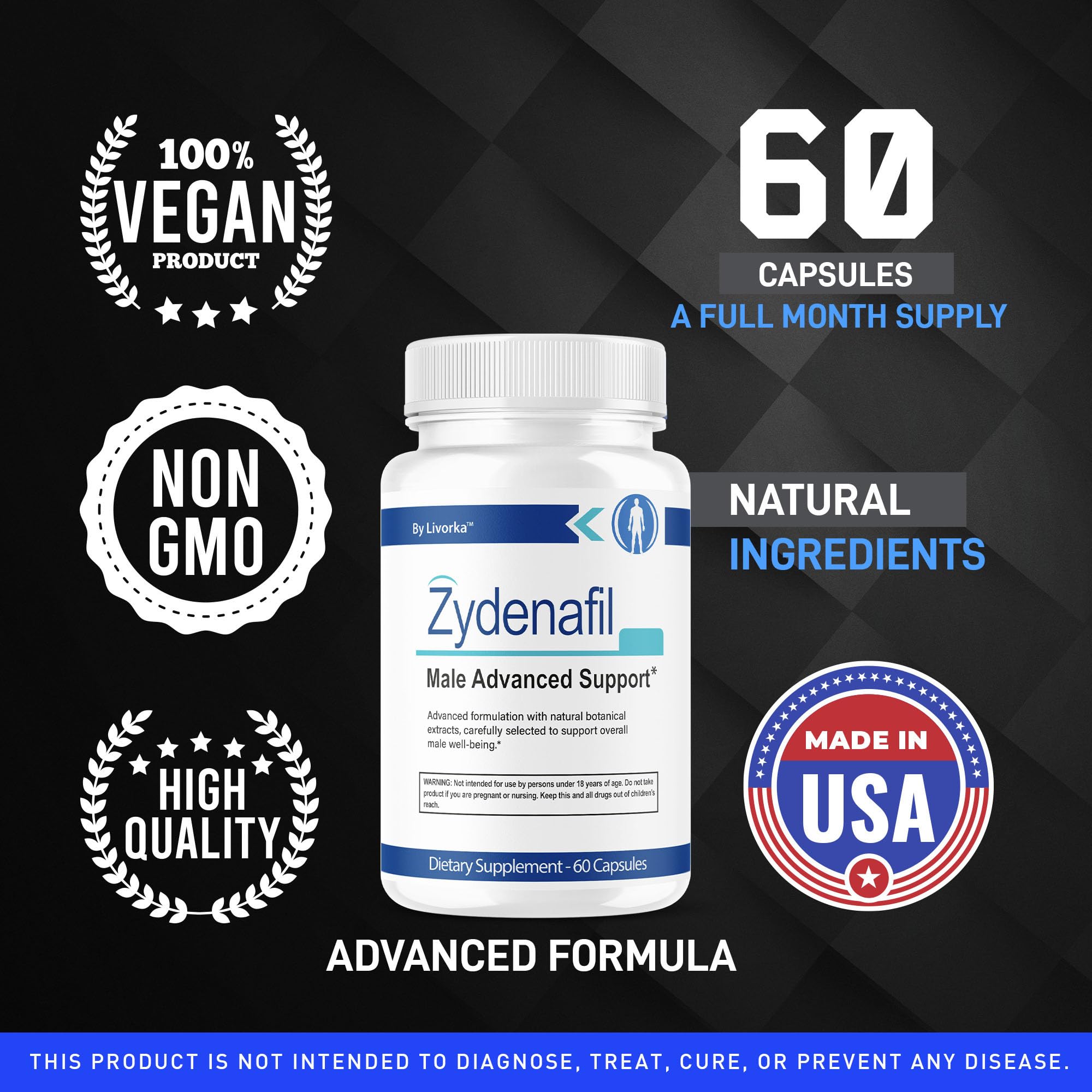 120 capsules visible on tray, two-month LIVORKA Zydenafil supply