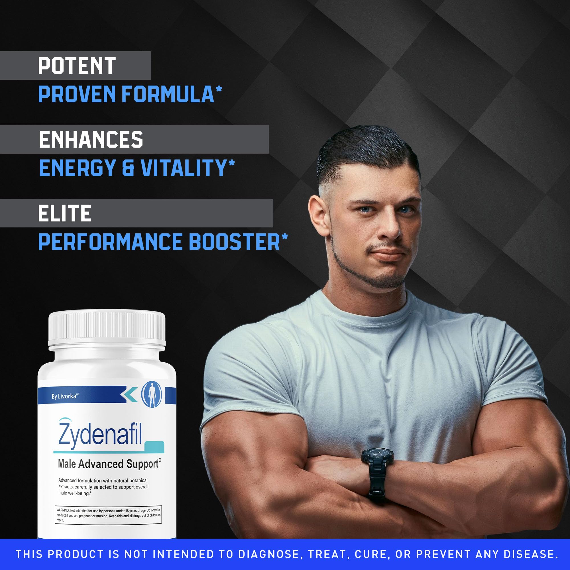 LIVORKA Zydenafil advanced formula label on bottle for a complete routine