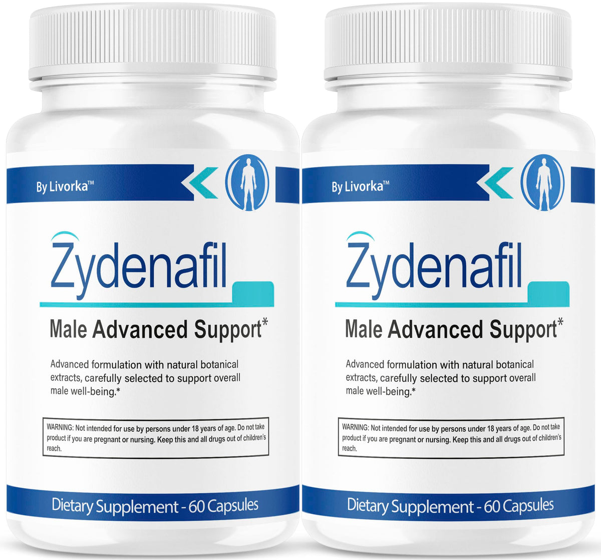 LIVORKA Zydenafil bottle packaging showing two-month supply for daily vitality