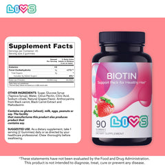LIVS Biotin Gummies grape flavor close-up for tasty daily use