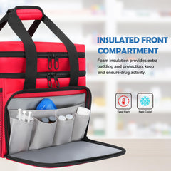 LIZSEN insulated pocket highlights padding for medications and cold packs