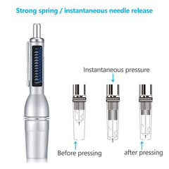 LK lancing device shows adjustable depth ring for precision.