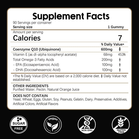 LKINT CoQ10 gummies orange pack showing convenient two-pack packaging.