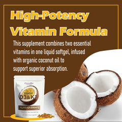 LKYCH CrownHer Naturals D3 K2 softgels close-up capsules ready for use
