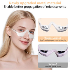 LKYEVCO microcurrent eye massage stimulating facial muscles for a refreshed look.