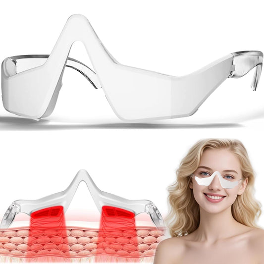 LKYEVCO under-eye light therapy glasses offering gentle fatigue relief for the eye area.
