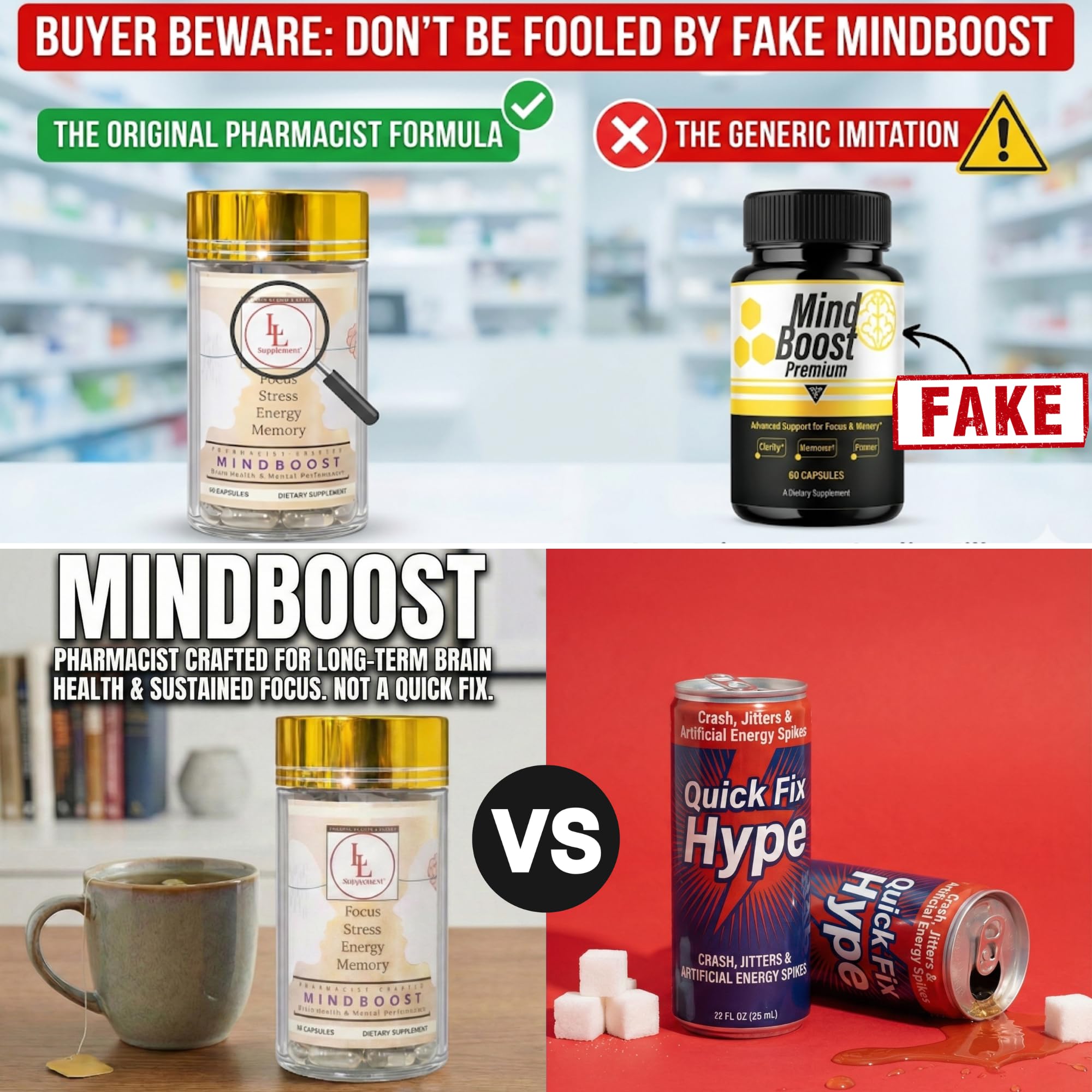 MindBoost capsules closeup, high-potency cognitive ingredients highlighted