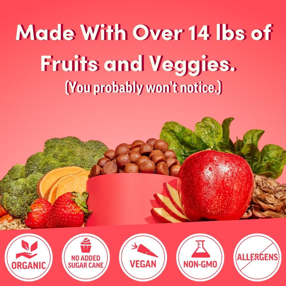 Cherry-flavored gummies close-up showing tasty, convenient daily nutrition