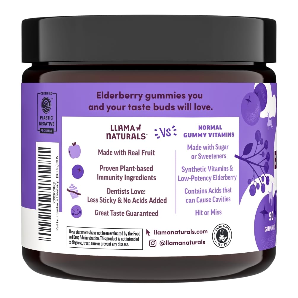 Llama Naturals elderberry gummies adults taking in daily routine for immune support.