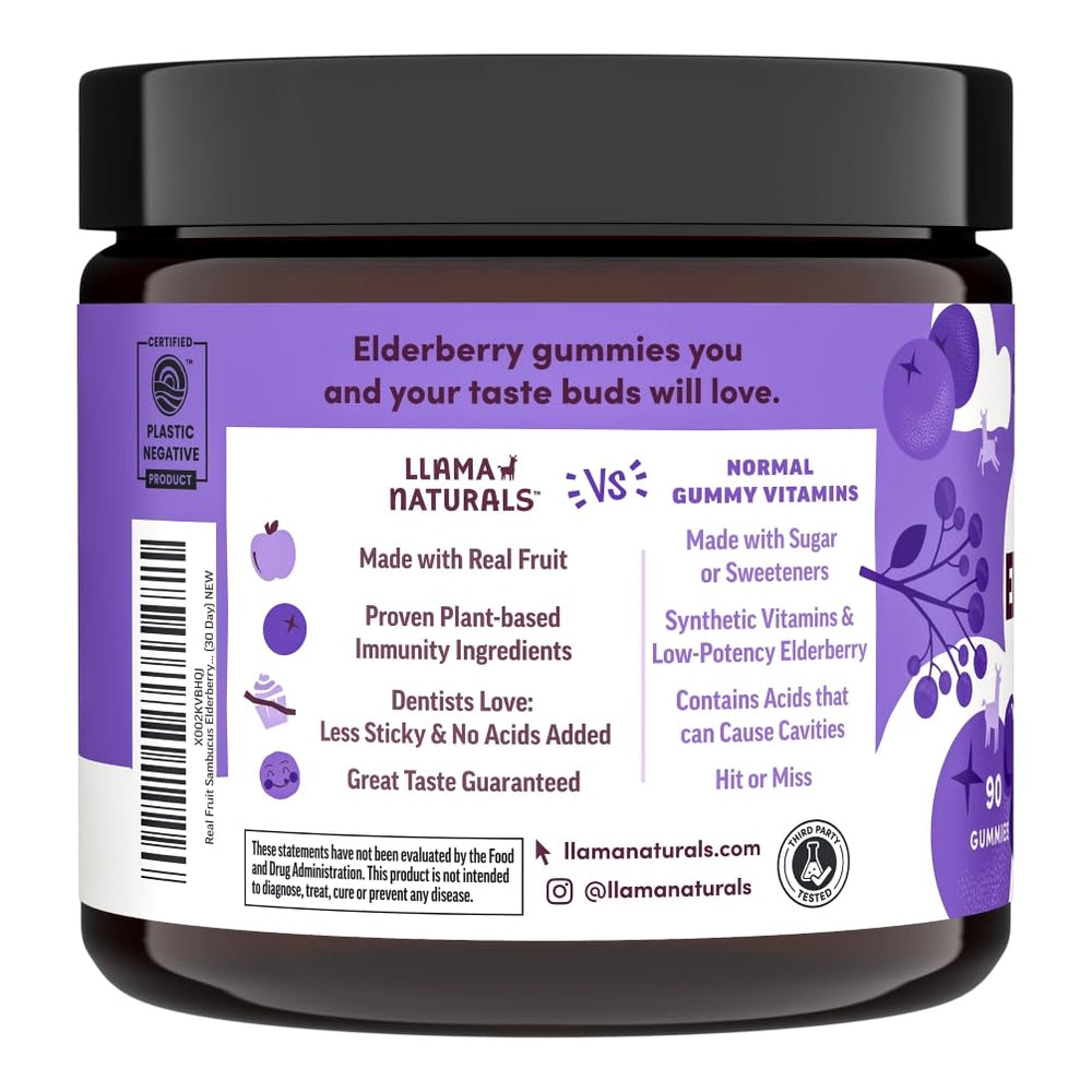 Llama Naturals elderberry gummies adults taking in daily routine for immune support.