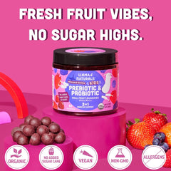 Llama Naturals mixed berry gummies for picky eaters with tasty routine.