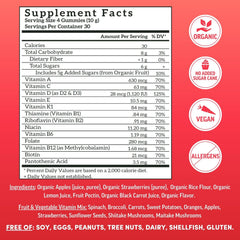 Llama Naturals vegan label on packaging, plant-based and non-GMO multivitamin.