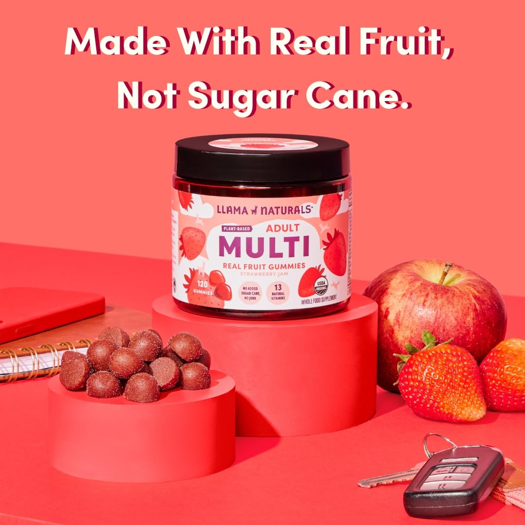 Llama Naturals real-fruit vitamins derived from organic fruit and vegetables.