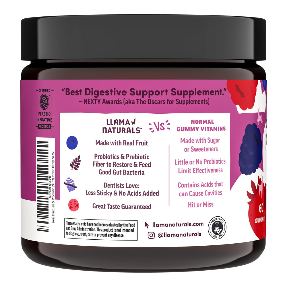 Llama Naturals vegan plant-based gummies suitable for allergy-conscious diets.