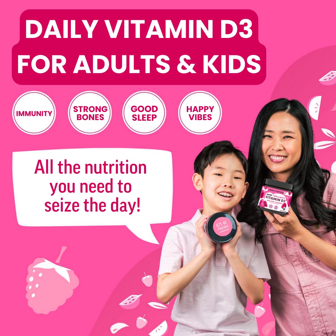 Llama Naturals raspberry flavor gummies texture enhances enjoyable daily vitamin routine.