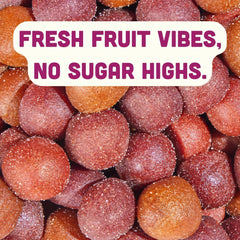 Llama Naturals whole-food vitamins graphic communicates vitamins from real fruit.