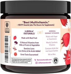 Llama Naturals vegan, non-GMO multivitamin gummies for a plant-based routine.