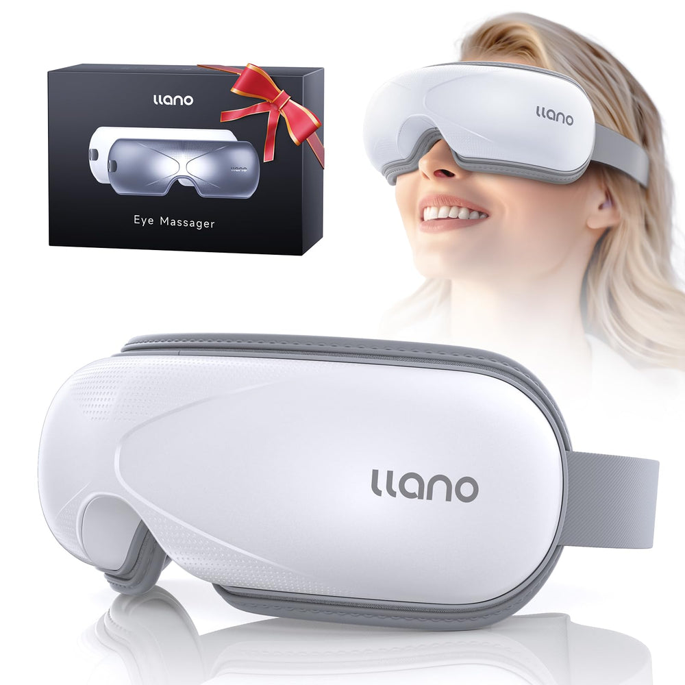 Llano Eye Massager with Heat delivers soothing warmth for tired eyes.