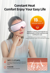 Llano Eye Massager is ultra-light and portable for on-the-go relief.