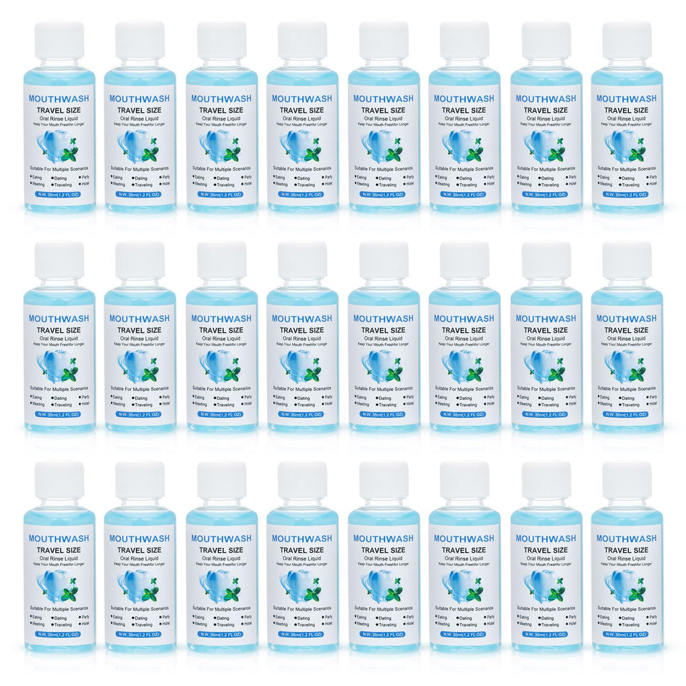 LLHQAMT travel mouthwash 35ml bottle close-up for on-the-go freshness.