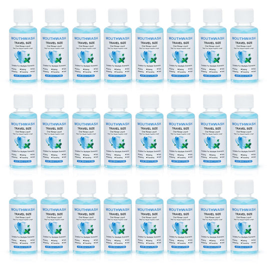 LLHQAMT travel mouthwash 35ml bottle close-up for on-the-go freshness.
