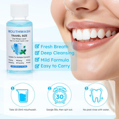 LLHQAMT travel mouthwash portable bottle fits purse or pocket.