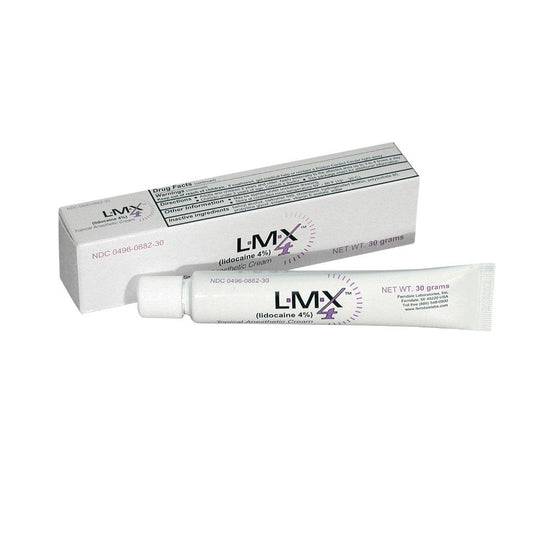 LMX4 Lidocaine Pain Relief Cream application on skin shows quick relief from minor irritations.