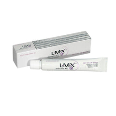LMX4 Lidocaine Pain Relief Cream application on skin shows quick relief from minor irritations.