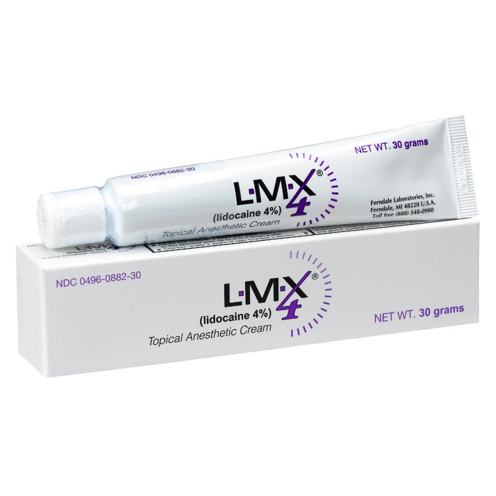 LMX4 Lidocaine Pain Relief Cream tube delivers fast, temporary relief for minor skin irritations.