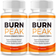 Lofero Burn Peak capsules bottle front, energy support.