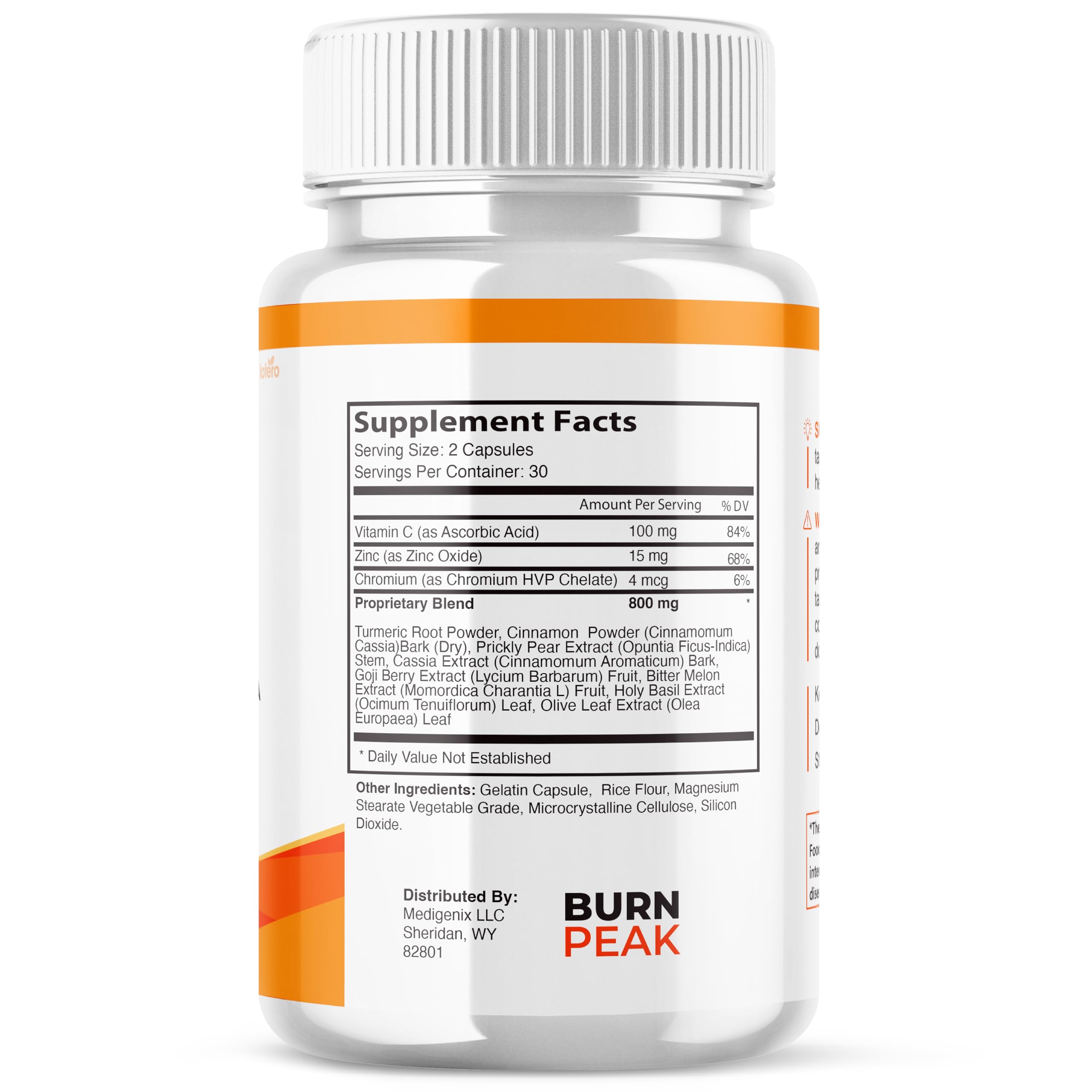 Lofero Burn Peak on kitchen counter, digestive support idea.