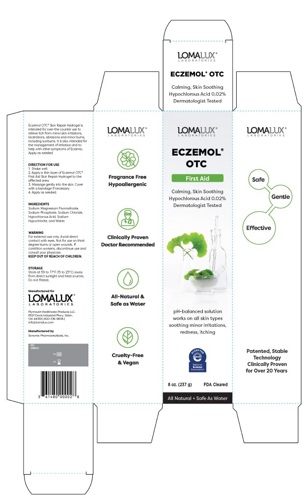 Loma Lux Eczemol application on skin area, calming irritation