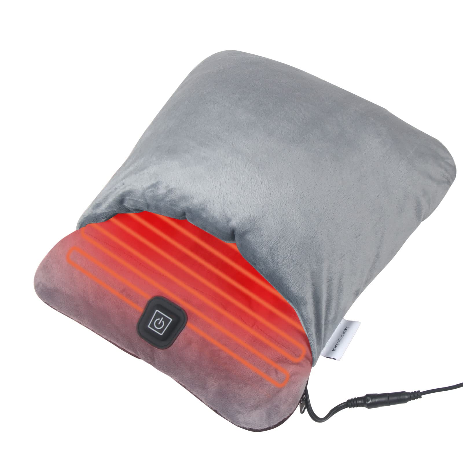 lomitech electric foot warmer rapid heat image demonstrates quick warmth for cold feet