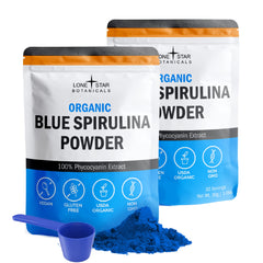 Lone Star Botanicals blue spirulina powder bottle for vibrant smoothies