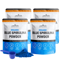 Lone Star Botanicals Blue Spirulina Powder bottle for vibrant smoothies.