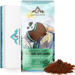 Long Run Coffee Mint Cookie whole bean bag for premium hydration before workouts.