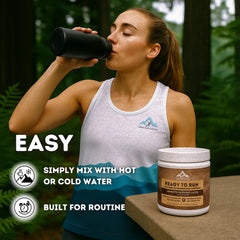 Long Run Ready to Run 25 servings tub suitable for frequent workouts.